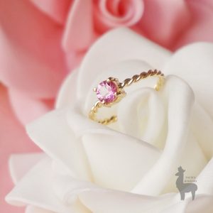 Anillo Pink con Topacio Rosa