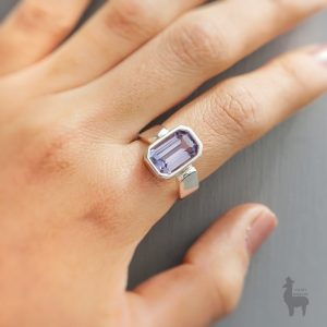 Anillo Empire Amethyst en Plata 950 con Amatista