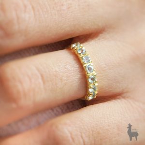 Anillo Sky Queen en Oro 18K con Topacios Blue Sky