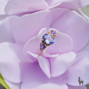 Anillo Love in Purple en Plata 950 con Tanzanita & Amatistas