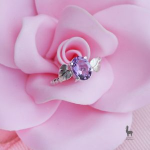 Anillo Purple Flower en Plata 950 con Amatista